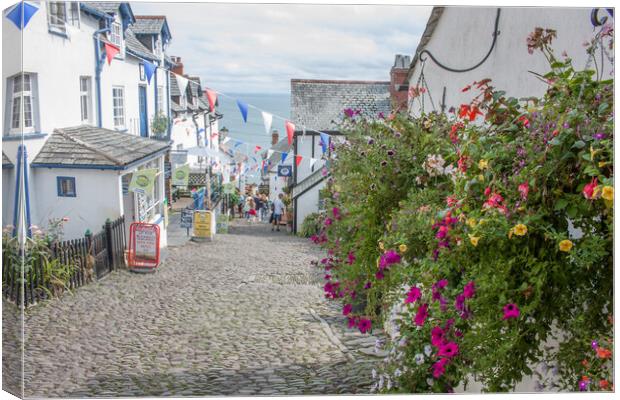 Enchanting Clovelly Village Canvas Print by Graham Custance