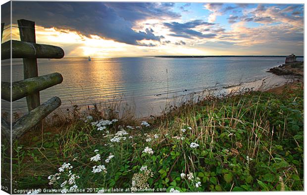 Brambles Chine Sunset Canvas Print by Graham Custance