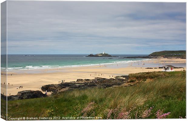 Gwithian Beach, Cornwall Canvas Print by Graham Custance