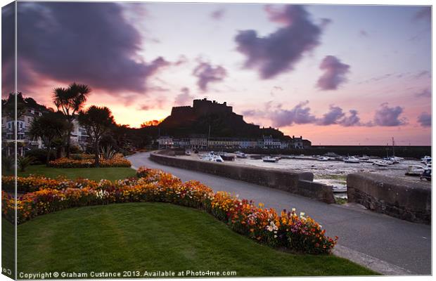 Mont Orgueil Castle, Gorey, Jersey Canvas Print by Graham Custance