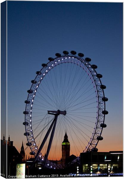 London Eye Canvas Print by Graham Custance