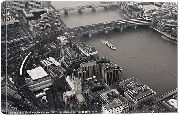 View from The Shard Canvas Print by Graham Custance