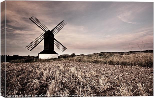 Pitstone Windmill Canvas Print by Graham Custance