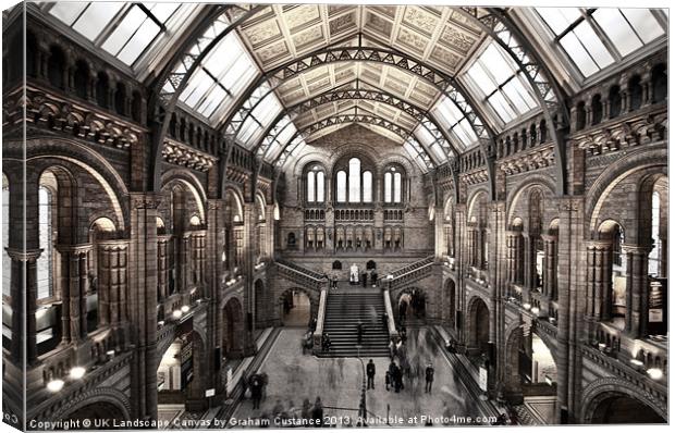 Natural History Museum Canvas Print by Graham Custance