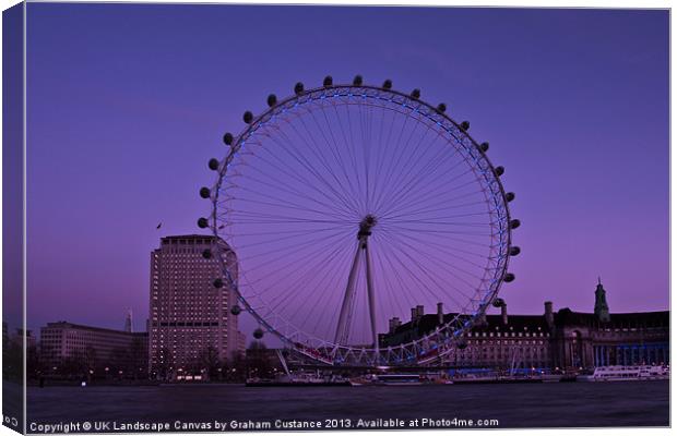 London Eye Canvas Print by Graham Custance