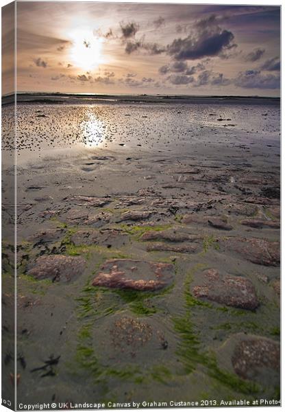 Jersey Sunset Canvas Print by Graham Custance