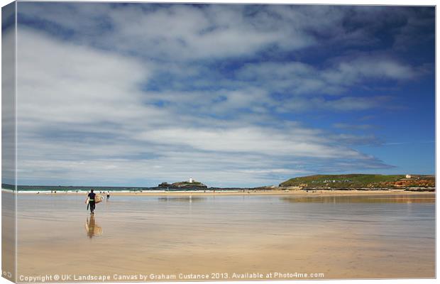 Godrevy, Cornwall Canvas Print by Graham Custance