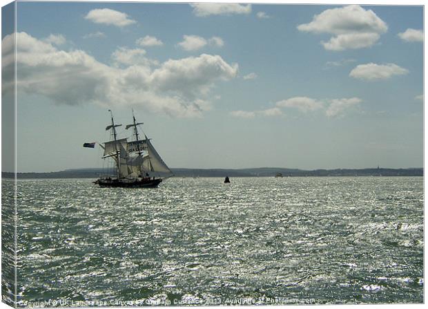 Sailing on the Solent Canvas Print by Graham Custance