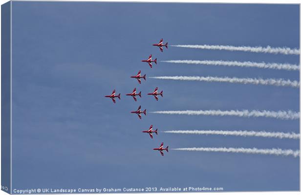 Red Arrows Canvas Print by Graham Custance