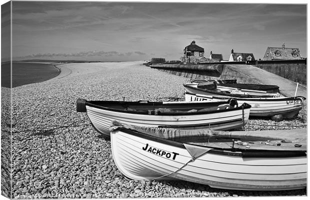 Chesil Beach, Dorset Canvas Print by Graham Custance