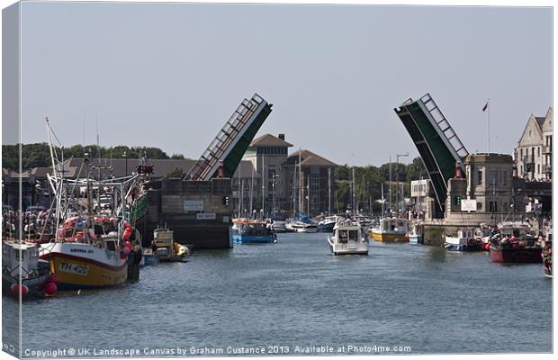 Weymouth Town Bridge Canvas Print by Graham Custance