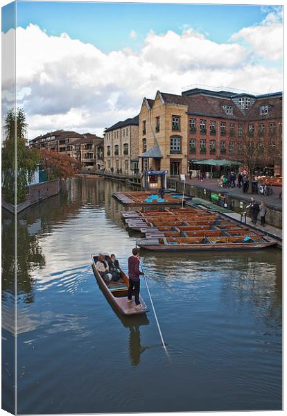 Punting in Cambridge Canvas Print by Graham Custance
