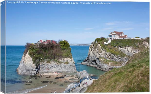 Newquay Bridge Canvas Print by Graham Custance