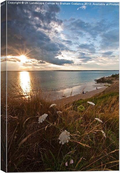 Isle of Wight sunset Canvas Print by Graham Custance