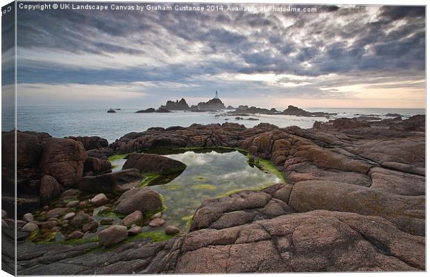 Corbiere Lighthouse Jersey Canvas Print by Graham Custance