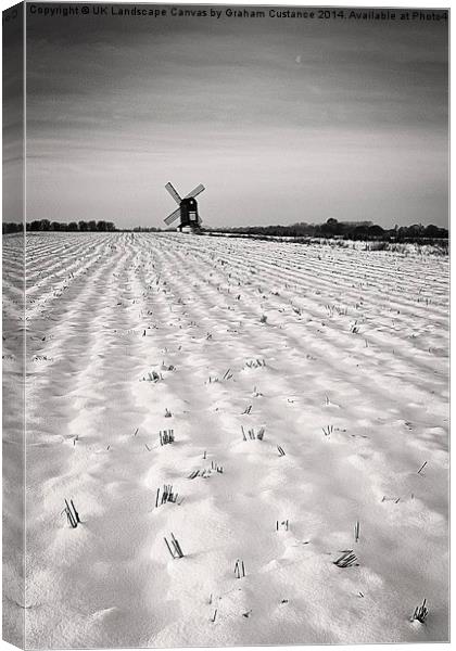  Winter Windmill Canvas Print by Graham Custance