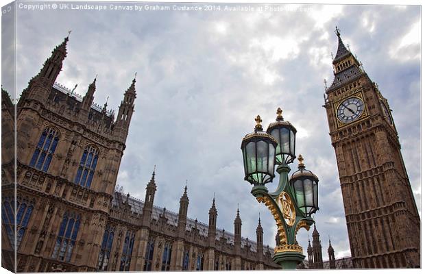 Westminster Canvas Print by Graham Custance