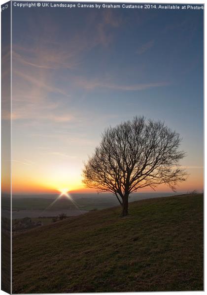  Chilterns Sunset Canvas Print by Graham Custance