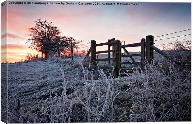 Winter Sunrise  Canvas Print by Graham Custance