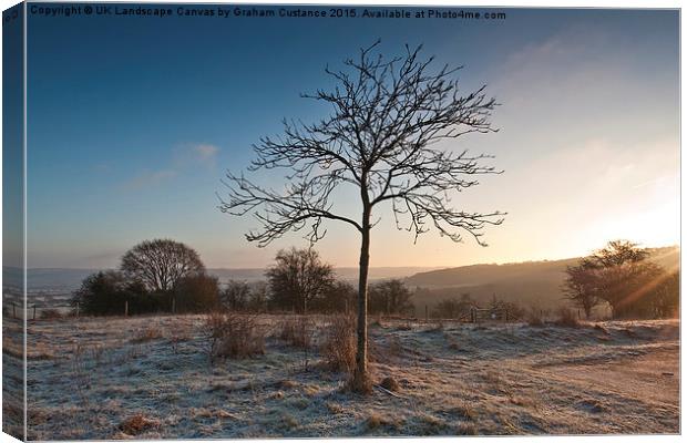  Chilterns Sunrise Canvas Print by Graham Custance