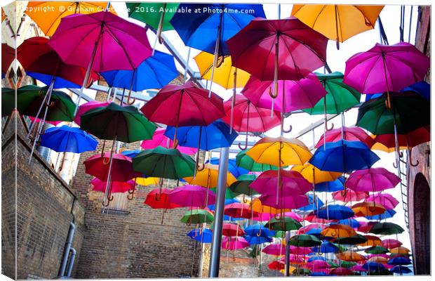 Umbrellas Canvas Print by Graham Custance