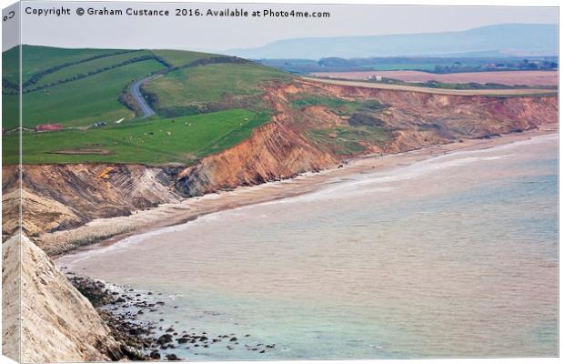 Compton Bay, Isle of Wight Canvas Print by Graham Custance