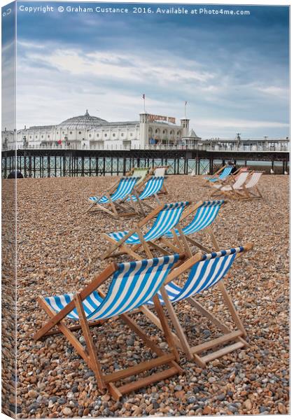 Brighton Seafront & Pier Canvas Print by Graham Custance