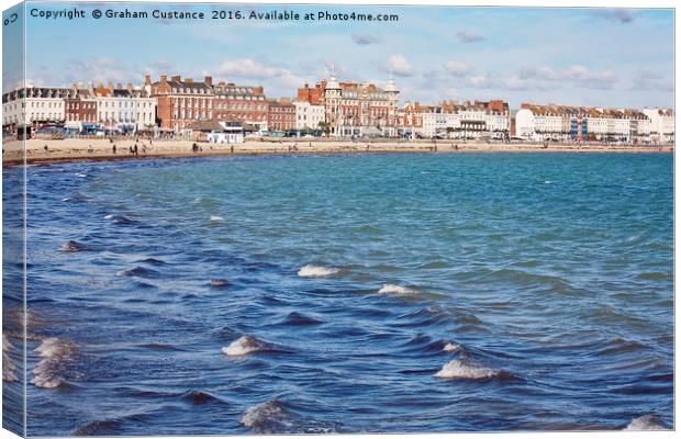 Weymouth Waves Canvas Print by Graham Custance