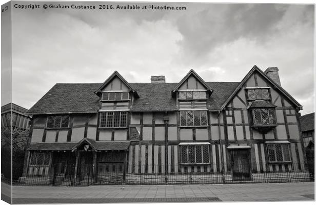 Shakespeare's Birthplace Canvas Print by Graham Custance