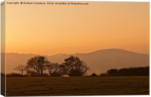 Ivinghoe Beacon Sunset Canvas Print by Graham Custance
