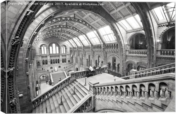 Natural History Museum, London Canvas Print by Graham Custance