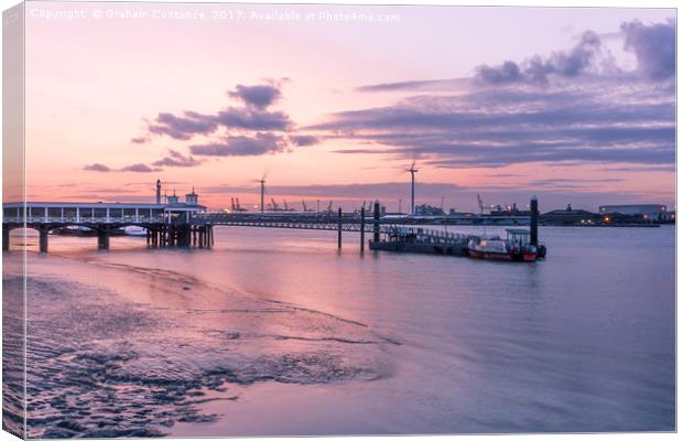 River Thames Sunset Canvas Print by Graham Custance