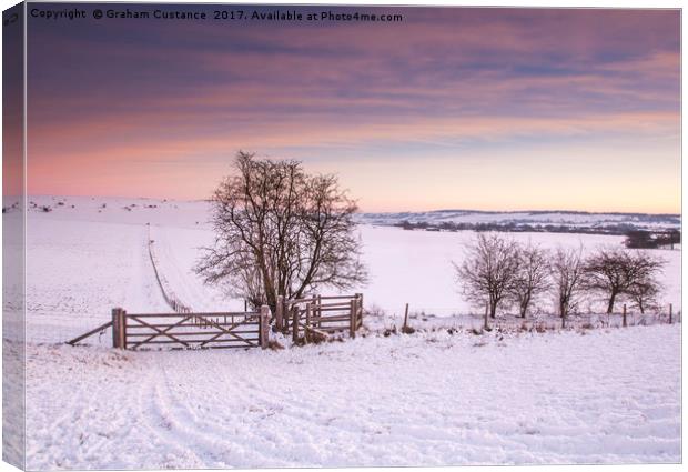 Winter Sunrise Canvas Print by Graham Custance