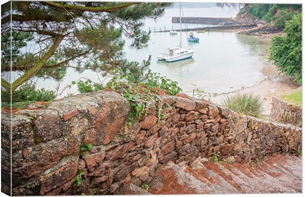 St Brelade's Bay, Jersey Canvas Print by Graham Custance