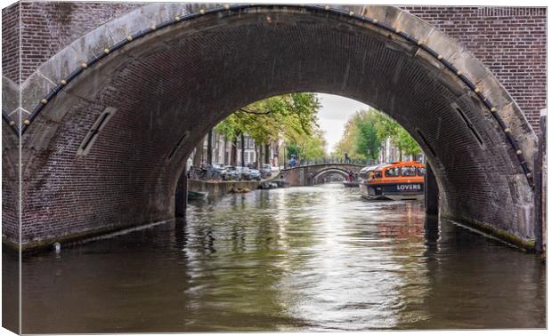 The Seven Bridge Canal, Amsterdam Canvas Print by Graham Custance