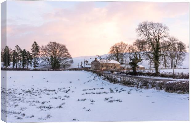 Yorkshire Dales in Winter Canvas Print by Graham Custance