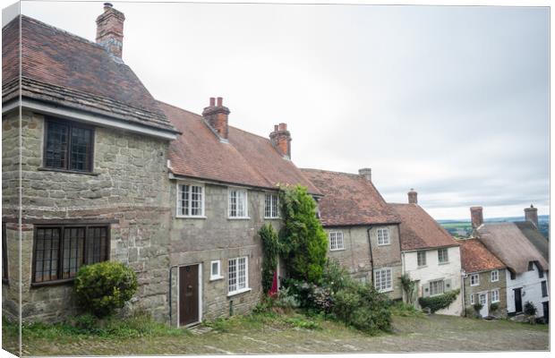 Gold Hill, Shaftesbury  Canvas Print by Graham Custance