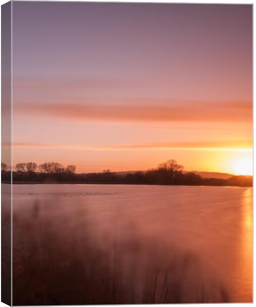 Tring Reservoir Sunset Canvas Print by Graham Custance
