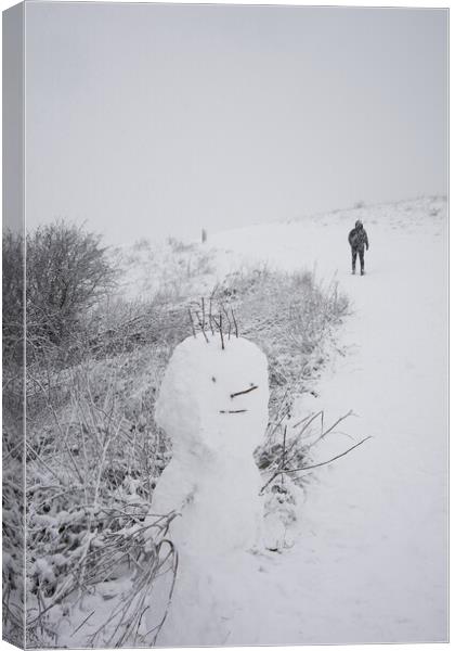 Snowman Canvas Print by Graham Custance