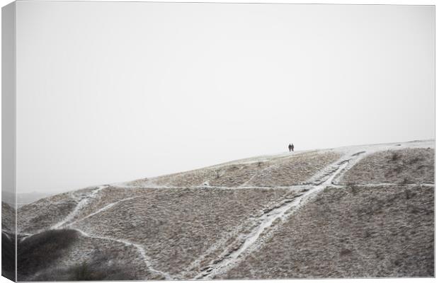Dunstable Downs in Winter  Canvas Print by Graham Custance