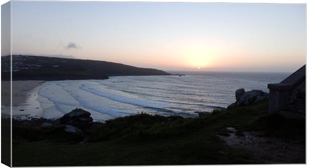 Sunset at St.Ives Canvas Print by Michael Jones