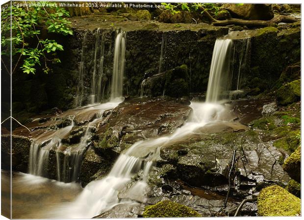 Waterfall in Spring 9 Canvas Print by Darren Whitehead