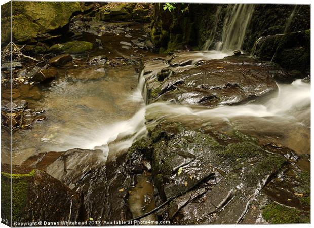 Waterfall in Spring 18 Canvas Print by Darren Whitehead