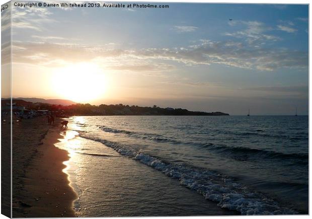 Dusky Beach Canvas Print by Darren Whitehead