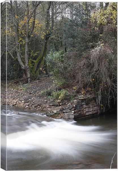 Old Broken Down Waterfall Canvas Print by Richie Fitzgerald