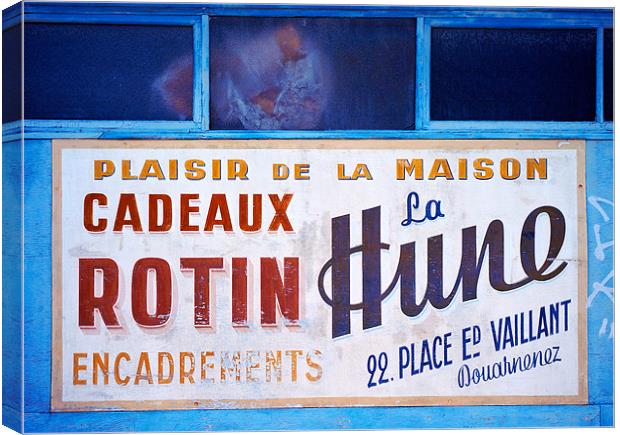 French Sign Canvas Print by Stephen  Hewett