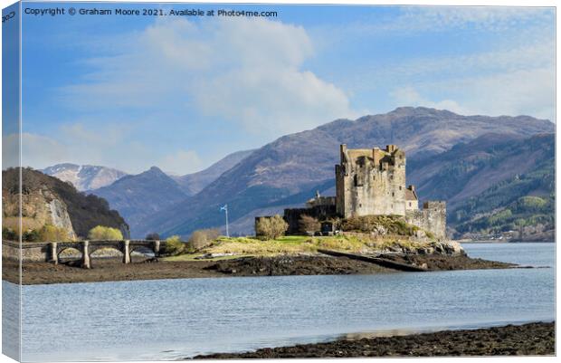 Eilean Donan Castle seen from the north Canvas Print by Graham Moore