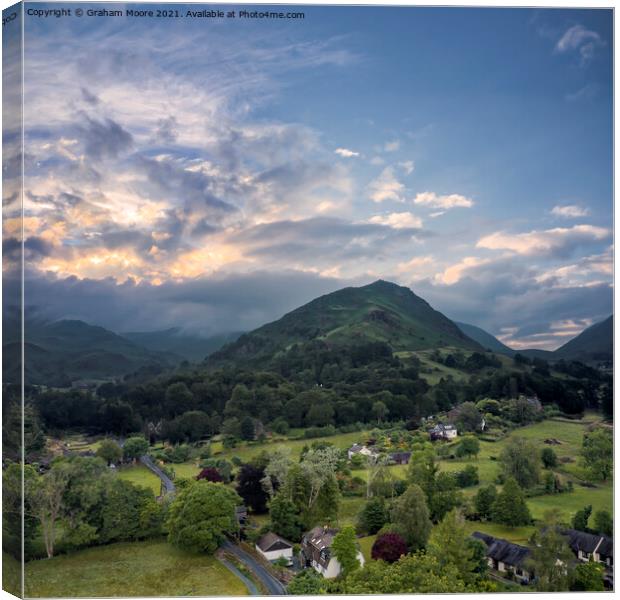 Helm Crag Grasmere sunset Canvas Print by Graham Moore