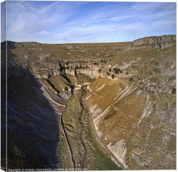 Approach to Goredale Scar square Canvas Print by Graham Moore