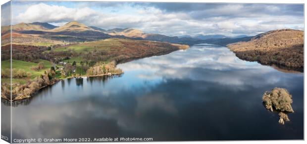 Coniston looking north pan Canvas Print by Graham Moore
